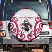 North Harbour Rugby New Zealand Spare Tire Cover Aotearoa Maori Pukana Tiki Mascot