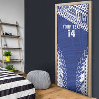 Toa Samoa Rugby Custom Door Cover Go Champions Pacific Samoan Pattern - Polynesian Pride