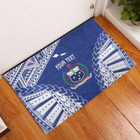 Toa Samoa Rugby Custom Rubber Doormat Go Champions Pacific Samoan Pattern - Polynesian Pride
