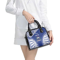 Toa Samoa Rugby Custom Shoulder Handbag Go Champions Pacific Samoan Pattern - Polynesian Pride