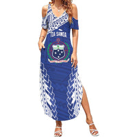 Toa Samoa Rugby Custom Summer Maxi Dress Go Champions Pacific Samoan Pattern - Polynesian Pride