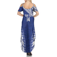 Toa Samoa Rugby Custom Summer Maxi Dress Go Champions Pacific Samoan Pattern - Polynesian Pride