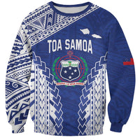 Toa Samoa Rugby Custom Sweatshirt Go Champions Pacific Samoan Pattern - Polynesian Pride