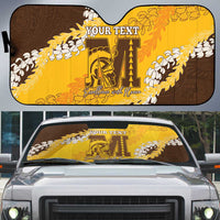 Personalized Mililani Hawaii High School Auto Sun Shade Puakenikeni Lei Hawaiian Pattern - Polynesian Pride