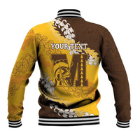 Personalized Mililani Hawaii High School Baseball Jacket Puakenikeni Lei Hawaiian Pattern - Polynesian Pride