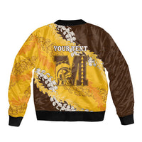 Personalized Mililani Hawaii High School Bomber Jacket Puakenikeni Lei Hawaiian Pattern - Polynesian Pride