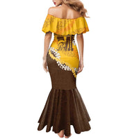 Personalized Mililani Hawaii High School Family Matching Mermaid Dress and Hawaiian Shirt Puakenikeni Lei Hawaiian Pattern LT14 - Polynesian Pride