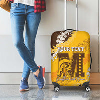 Personalized Mililani Hawaii High School Luggage Cover Puakenikeni Lei Hawaiian Pattern - Polynesian Pride