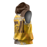 Personalized Mililani Hawaii High School Sleeveless Hoodie Puakenikeni Lei Hawaiian Pattern - Polynesian Pride