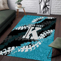 Personalized Kapolei Hawaii High School Area Rug Puakenikeni Lei Hawaiian Pattern - Polynesian Pride