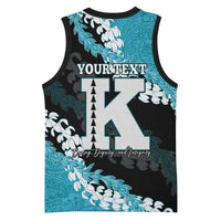 Personalized Kapolei Hawaii High School Basketball Jersey Puakenikeni Lei Hawaiian Pattern - Polynesian Pride