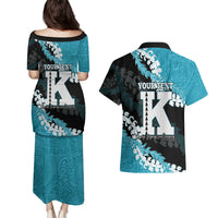 Personalized Kapolei Hawaii High School Couples Matching Puletasi and Hawaiian Shirt Puakenikeni Lei Hawaiian Pattern - Polynesian Pride