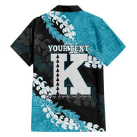Personalized Kapolei Hawaii High School Family Matching Short Sleeve Bodycon Dress and Hawaiian Shirt Puakenikeni Lei Hawaiian Pattern LT14 - Polynesian Pride