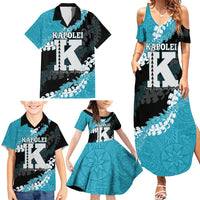 Personalized Kapolei Hawaii High School Family Matching Summer Maxi Dress and Hawaiian Shirt Puakenikeni Lei Hawaiian Pattern LT14 - Polynesian Pride
