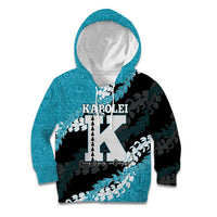 Personalized Kapolei Hawaii High School Kid Hoodie Puakenikeni Lei Hawaiian Pattern - Polynesian Pride