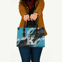 Personalized Kapolei Hawaii High School Leather Bag Puakenikeni Lei Hawaiian Pattern - Polynesian Pride