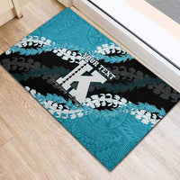 Personalized Kapolei Hawaii High School Rubber Doormat Puakenikeni Lei Hawaiian Pattern - Polynesian Pride