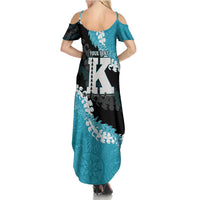 Personalized Kapolei Hawaii High School Summer Maxi Dress Puakenikeni Lei Hawaiian Pattern - Polynesian Pride