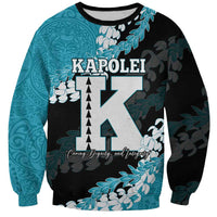 Personalized Kapolei Hawaii High School Sweatshirt Puakenikeni Lei Hawaiian Pattern - Polynesian Pride