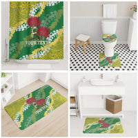 Personalized Leilehua Hawaii High School Bathroom Set Puakenikeni Lei Hawaiian Pattern - Polynesian Pride