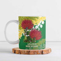 Personalized Leilehua Hawaii High School Ceramic Mug Puakenikeni Lei Hawaiian Pattern - Polynesian Pride
