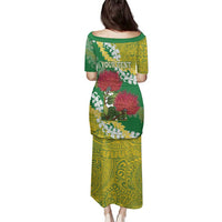 Personalized Leilehua Hawaii High School Family Matching Puletasi and Hawaiian Shirt Puakenikeni Lei Hawaiian Pattern - Polynesian Pride