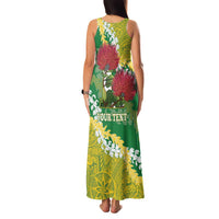 Personalized Leilehua Hawaii High School Family Matching Tank Maxi Dress and Hawaiian Shirt Puakenikeni Lei Hawaiian Pattern - Polynesian Pride