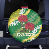 Personalized Leilehua Hawaii High School Spare Tire Cover Puakenikeni Lei Hawaiian Pattern - Polynesian Pride