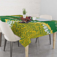 Personalized Leilehua Hawaii High School Tablecloth Puakenikeni Lei Hawaiian Pattern - Polynesian Pride