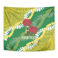 Personalized Leilehua Hawaii High School Tapestry Puakenikeni Lei Hawaiian Pattern - Polynesian Pride