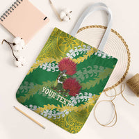 Personalized Leilehua Hawaii High School Tote Bag Puakenikeni Lei Hawaiian Pattern - Polynesian Pride