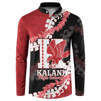 Personalized Kalani Hawaii High School Button Sweatshirt Puakenikeni Lei Hawaiian Pattern - Polynesian Pride