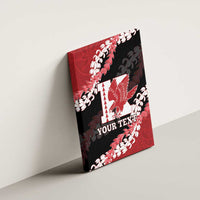Personalized Kalani Hawaii High School Canvas Wall Art Puakenikeni Lei Hawaiian Pattern - Polynesian Pride