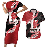 Personalized Kalani Hawaii High School Couples Matching Short Sleeve Bodycon Dress and Hawaiian Shirt Puakenikeni Lei Hawaiian Pattern - Polynesian Pride