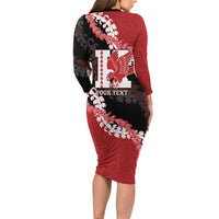Personalized Kalani Hawaii High School Family Matching Long Sleeve Bodycon Dress and Hawaiian Shirt Puakenikeni Lei Hawaiian Pattern LT14 - Polynesian Pride
