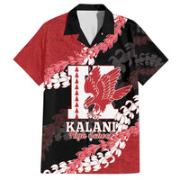 Personalized Kalani Hawaii High School Family Matching Short Sleeve Bodycon Dress and Hawaiian Shirt Puakenikeni Lei Hawaiian Pattern LT14 Dad's Shirt - Short Sleeve Red - Polynesian Pride