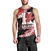 Personalized Kalani Hawaii High School Men Tank Top Puakenikeni Lei Hawaiian Pattern - Polynesian Pride