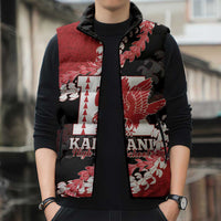 Personalized Kalani Hawaii High School Sleeveless Puffer Jacket Puakenikeni Lei Hawaiian Pattern - Polynesian Pride