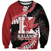 Personalized Kalani Hawaii High School Sweatshirt Puakenikeni Lei Hawaiian Pattern - Polynesian Pride