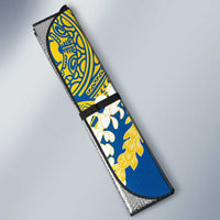 Kaiser Hawaii High School Auto Sun Shade Puakenikeni Lei Hawaiian Pattern - Polynesian Pride