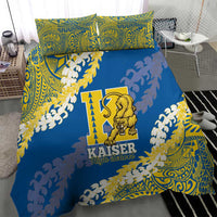 Kaiser Hawaii High School Bedding Set Puakenikeni Lei Hawaiian Pattern - Polynesian Pride