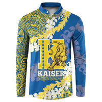 Personalized Kaiser Hawaii High School Button Sweatshirt Puakenikeni Lei Hawaiian Pattern - Polynesian Pride