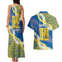 Personalized Kaiser Hawaii High School Couples Matching Tank Maxi Dress and Hawaiian Shirt Puakenikeni Lei Hawaiian Pattern LT14 - Polynesian Pride