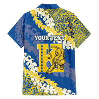 Personalized Kaiser Hawaii High School Family Matching Off Shoulder Short Dress and Hawaiian Shirt Puakenikeni Lei Hawaiian Pattern LT14 - Polynesian Pride