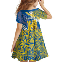 Personalized Kaiser Hawaii High School Family Matching Short Sleeve Bodycon Dress and Hawaiian Shirt Puakenikeni Lei Hawaiian Pattern - Polynesian Pride