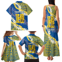 Personalized Kaiser Hawaii High School Family Matching Tank Maxi Dress and Hawaiian Shirt Puakenikeni Lei Hawaiian Pattern - Polynesian Pride