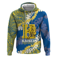 Personalized Kaiser Hawaii High School Hoodie Puakenikeni Lei Hawaiian Pattern - Polynesian Pride