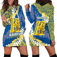 Personalized Kaiser Hawaii High School Hoodie Dress Puakenikeni Lei Hawaiian Pattern - Polynesian Pride