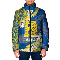 Personalized Kaiser Hawaii High School Padded Jacket Puakenikeni Lei Hawaiian Pattern - Polynesian Pride