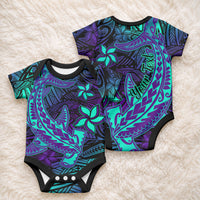 Personalised Purple Paradise Hawaiian Tribal Hammerhead Shark Baby Onesie